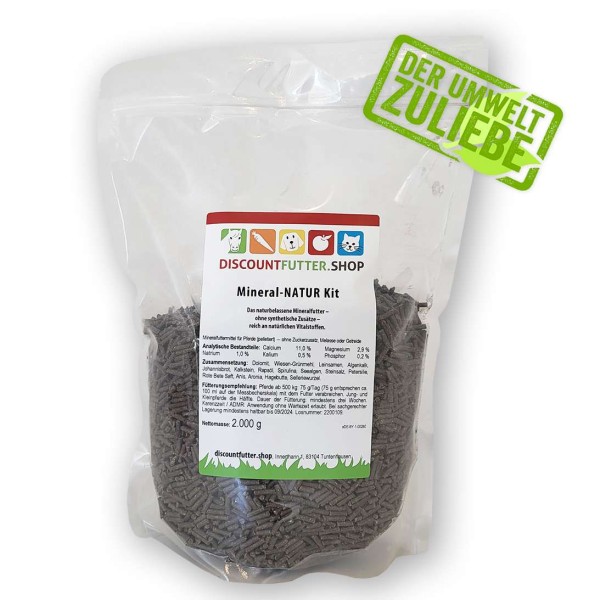 Mineral-NATUR Kit - die natürliche Basisversorgung für Ihr Pferd (2 kg - Pellet)